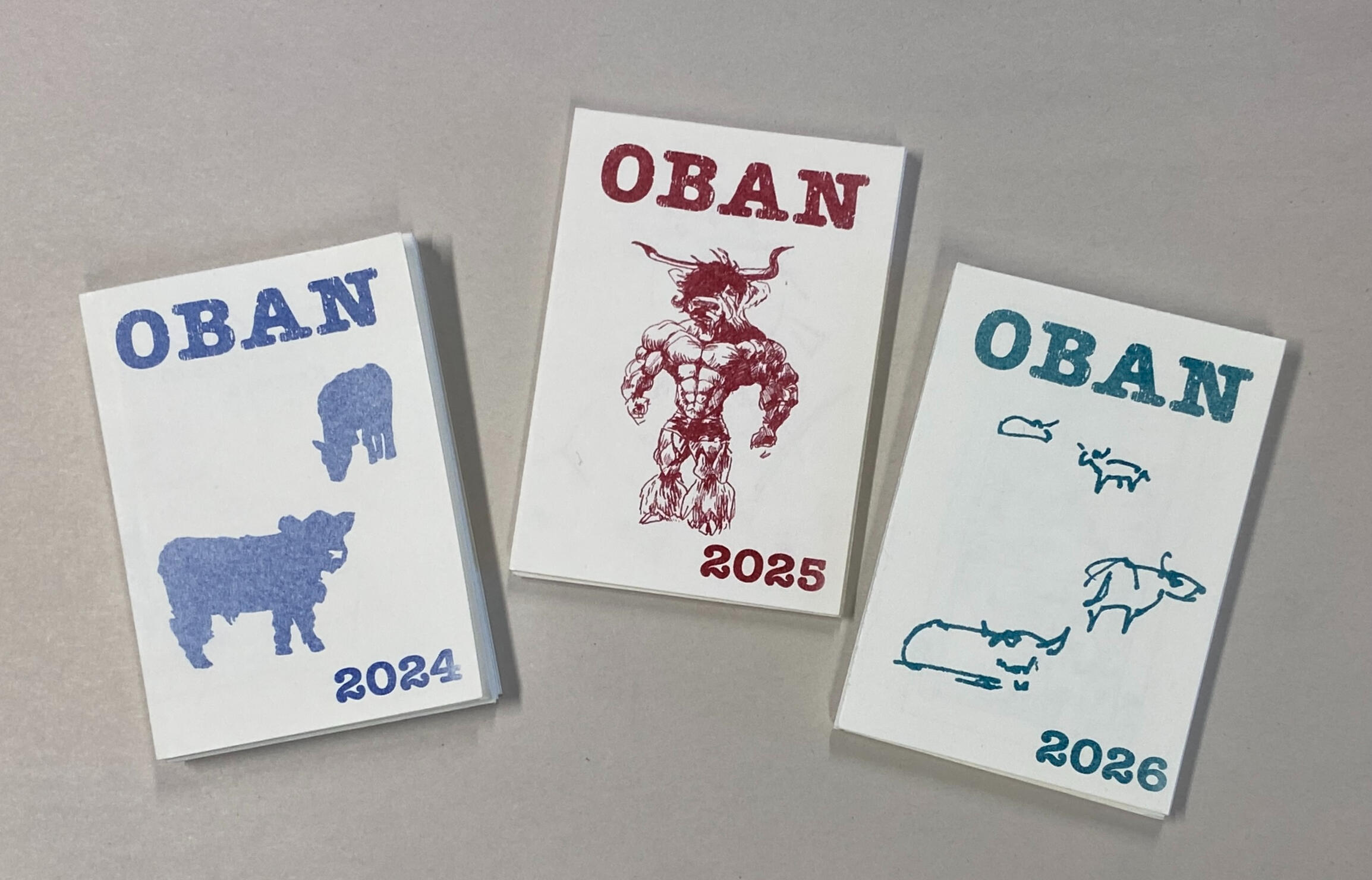 Oban zine covers