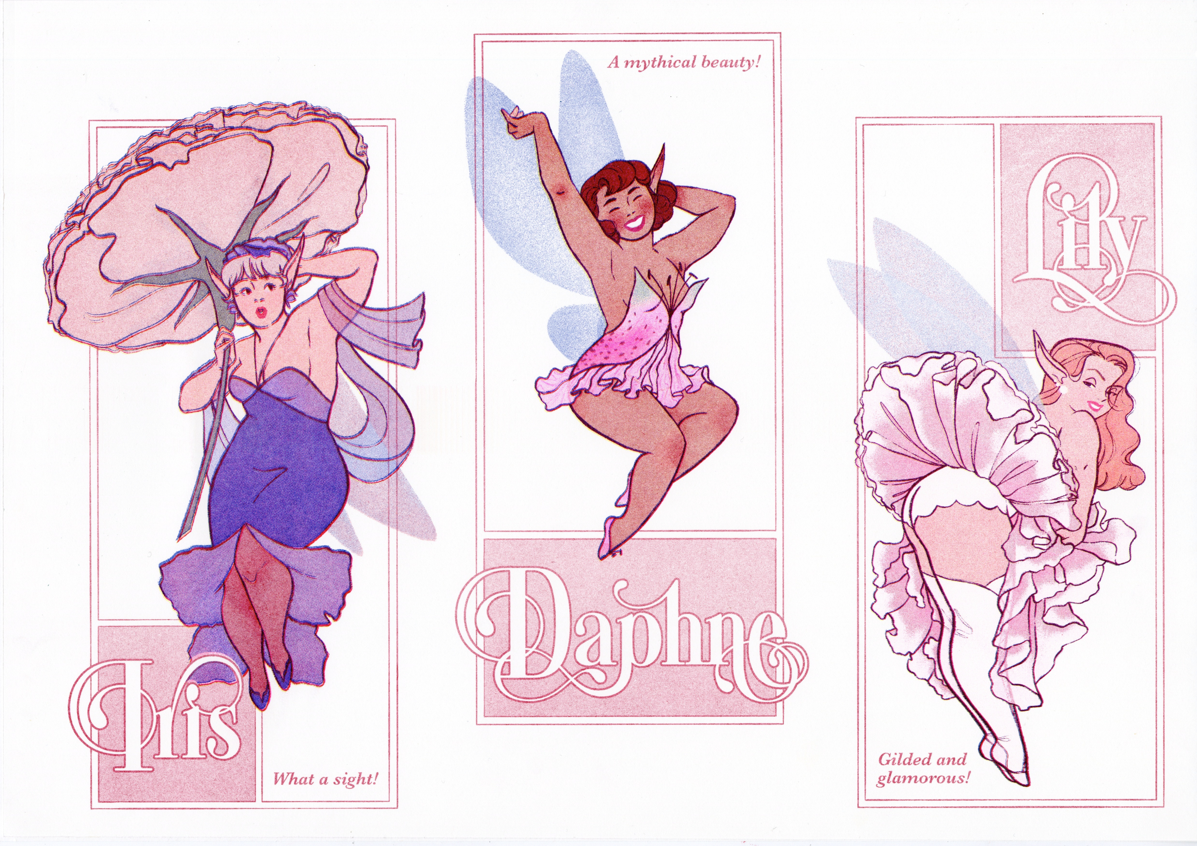 Iris, Daphne, and Lily