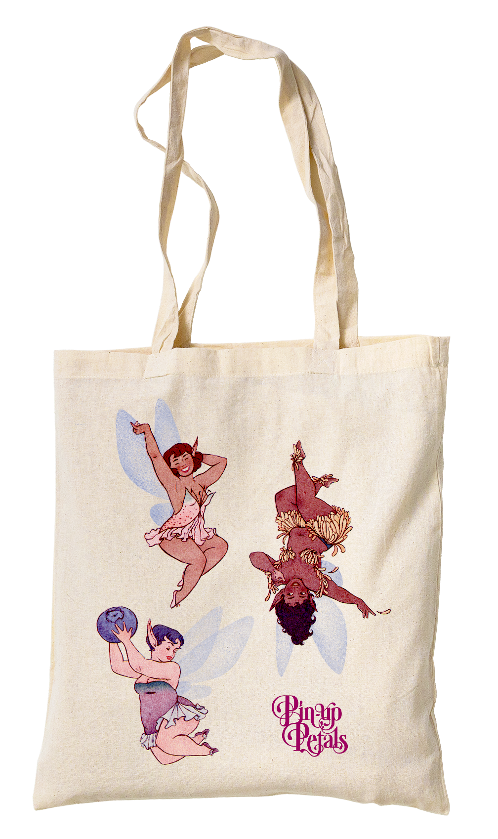 Pin-up Petals tote bag